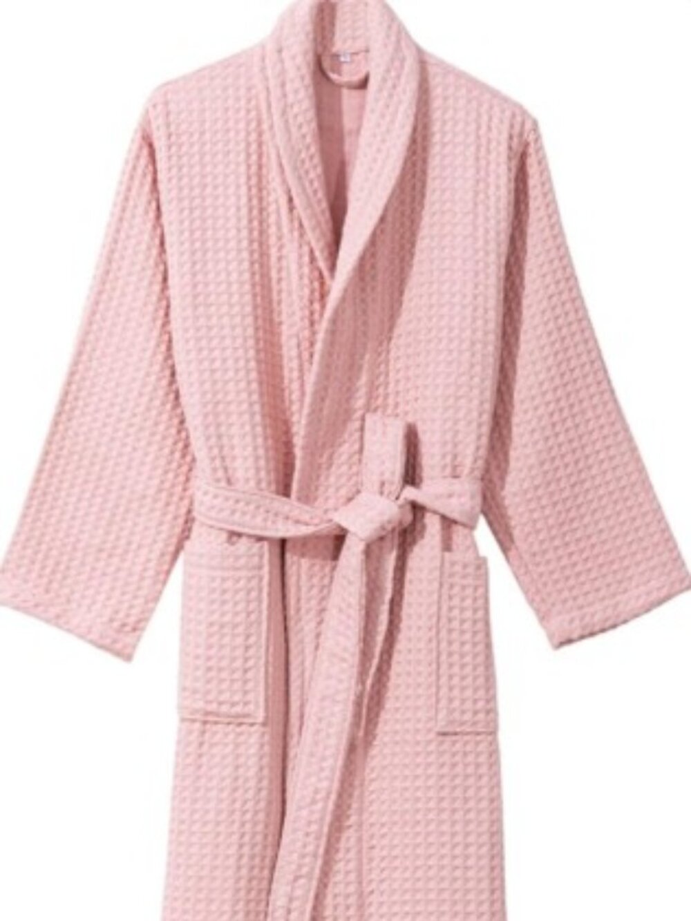 NWT Brooklinen Waffle Robe Pink 100% Turkish Cotton Size XL